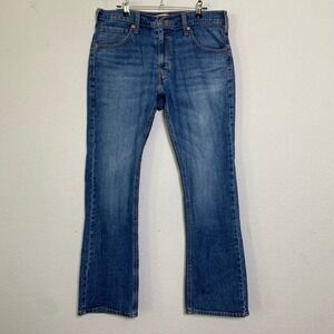 Levi Strauss Signature Bootcut Jeans Mens Blue Denim Waterless Size 34x32 Casual